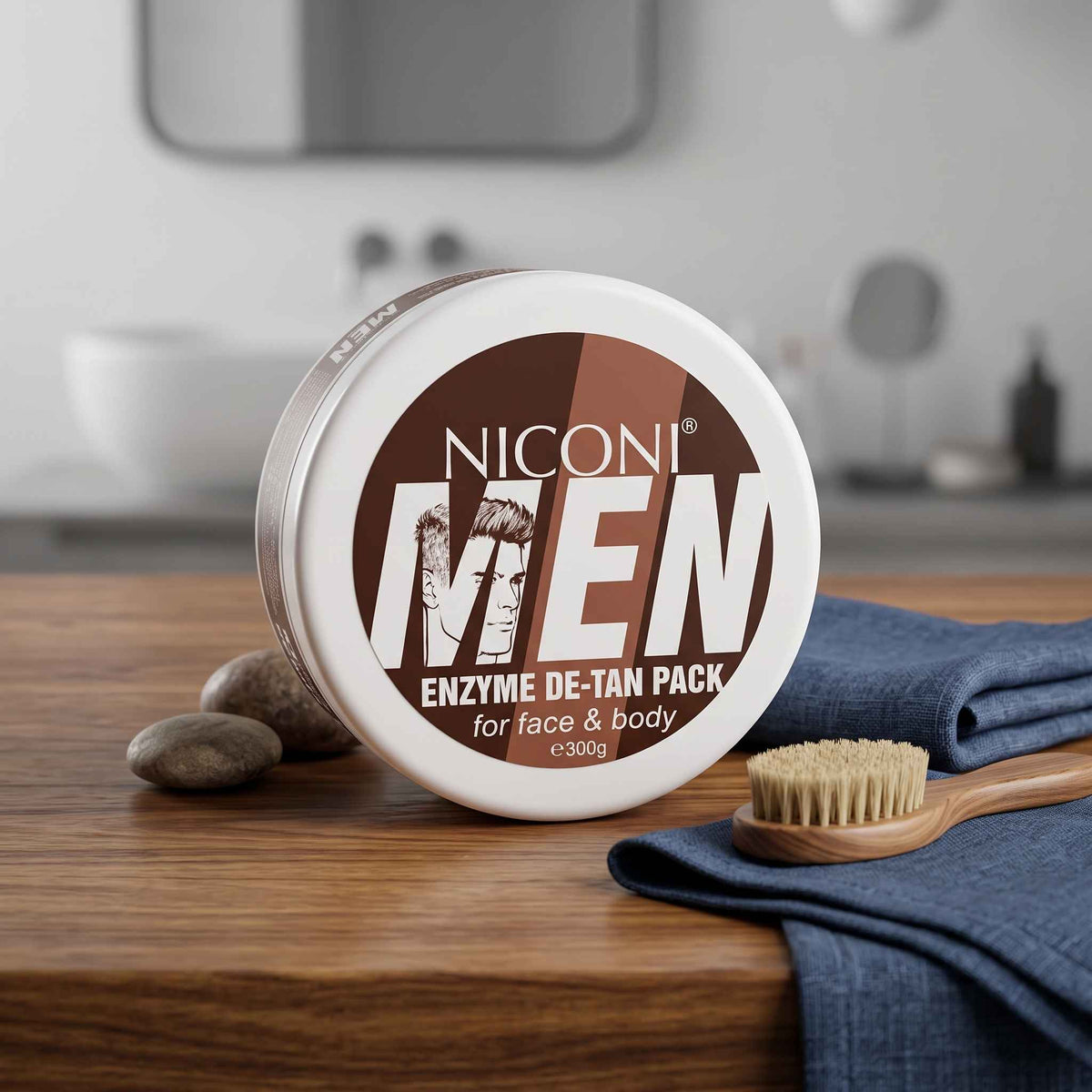 Niconi Men Enzyme De-Tan Pack for Face & Body