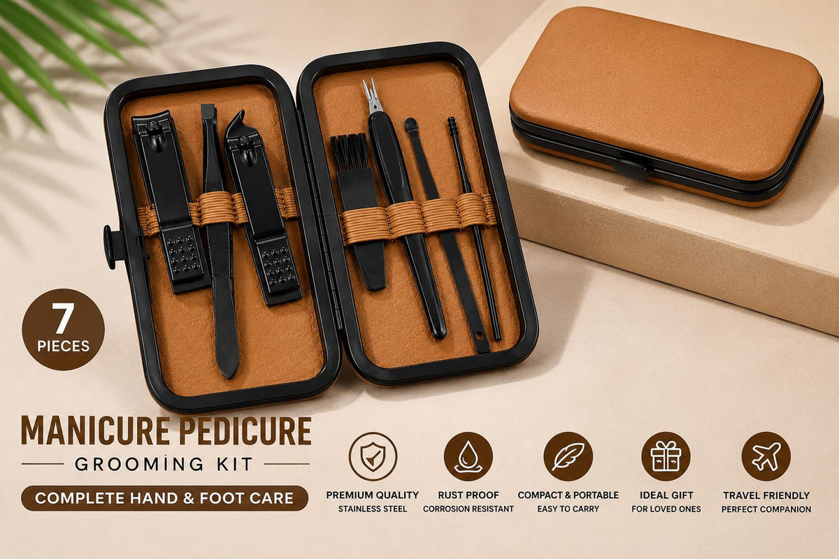 7 Pieces Manicure Pedicure Grooming Kit