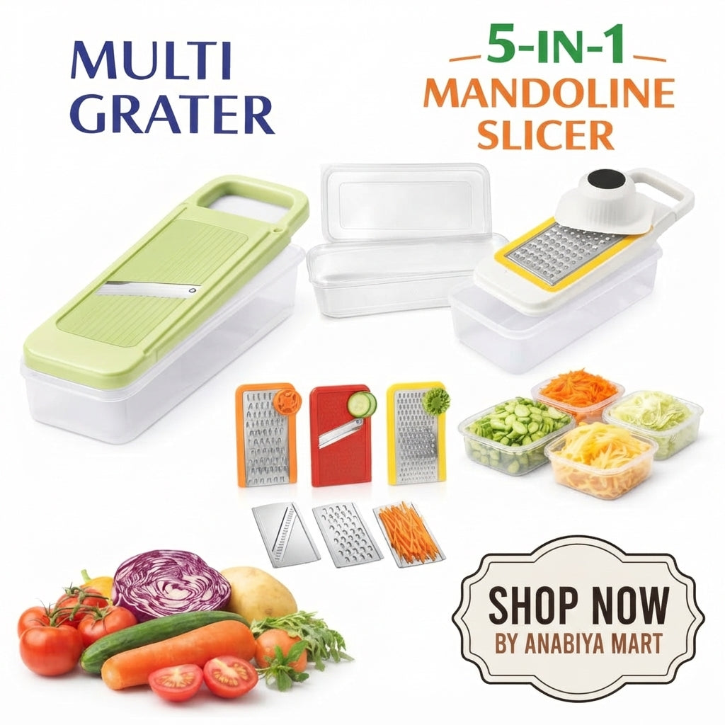 SwiftSlice 5-in-1 Multi-Function Mandoline Slicer