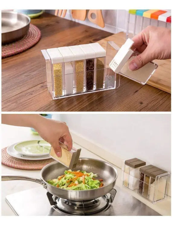Product Name: Chef's Choice 6-Grid Multi-Spice Seasoning Jar Set