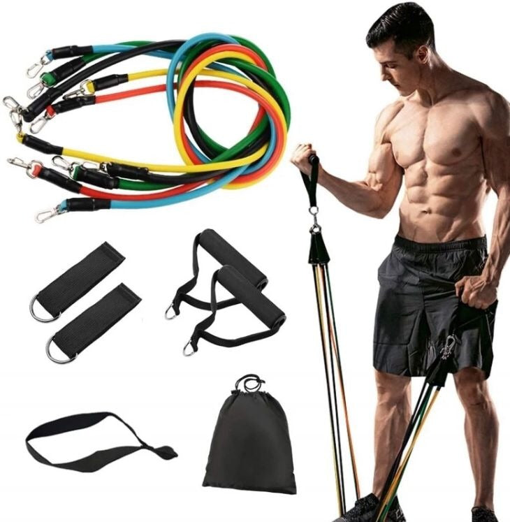 FlexGym Pro™ 11-Piece Resistance Band Home Workout Set