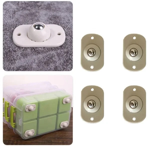 GlideMaster™ 360° Self-Adhesive Furniture Rollers (4-Pack)(Alternative names: EZ-Glides, MoveEase Casters)