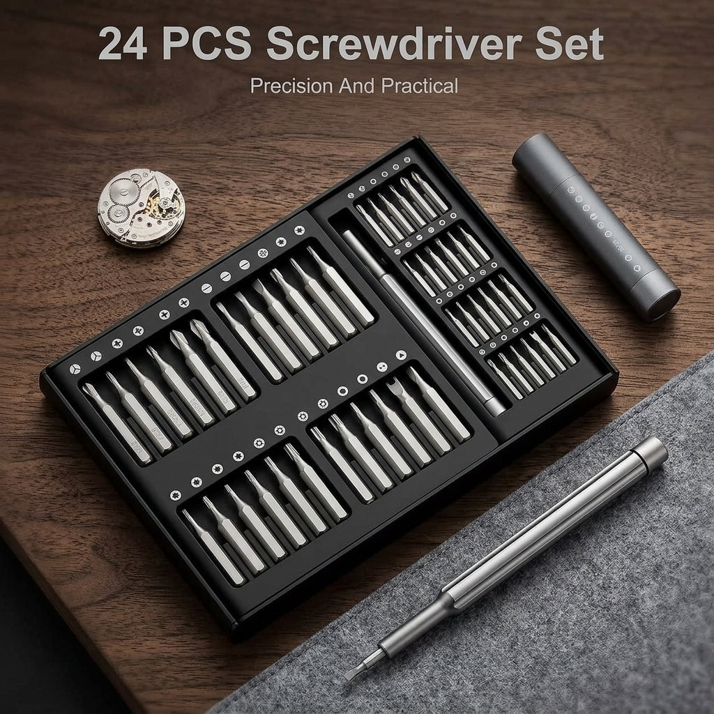 Premium 24-Piece Precision Screwdriver Set – Multi-Tool Repair Kit