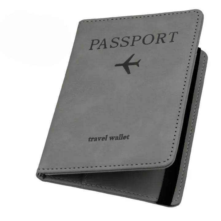 RoamGuard™ RFID-Blocking Leather Passport Holder & Travel Wallet