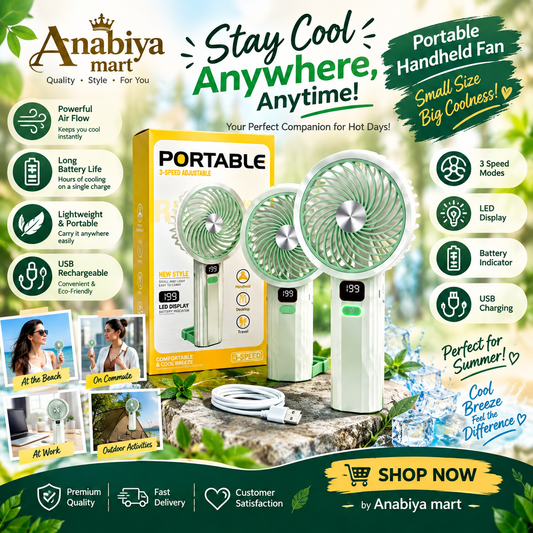BreezeMax Pro™ Digital Handheld Turbo Fan