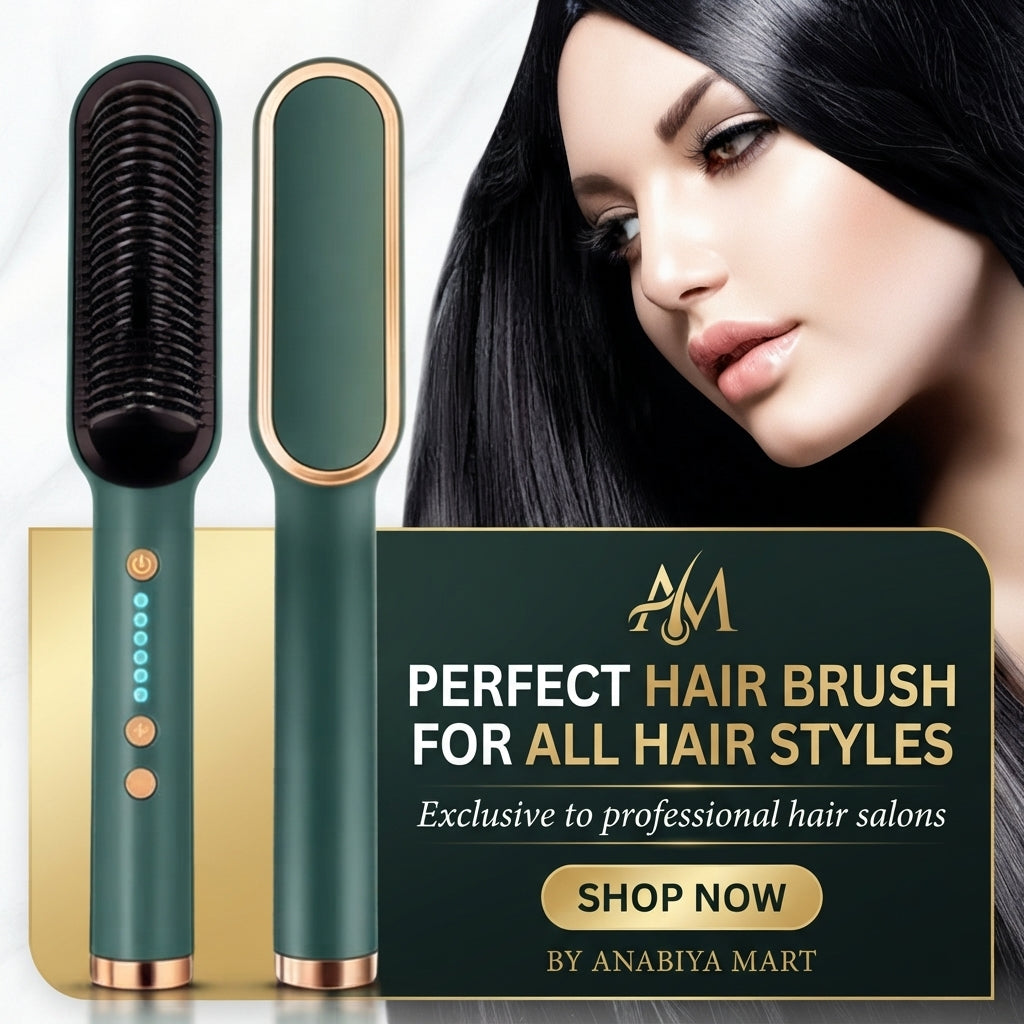 SmoothGlam™ 2-in-1 Hair Straightening & Smoothing Brush