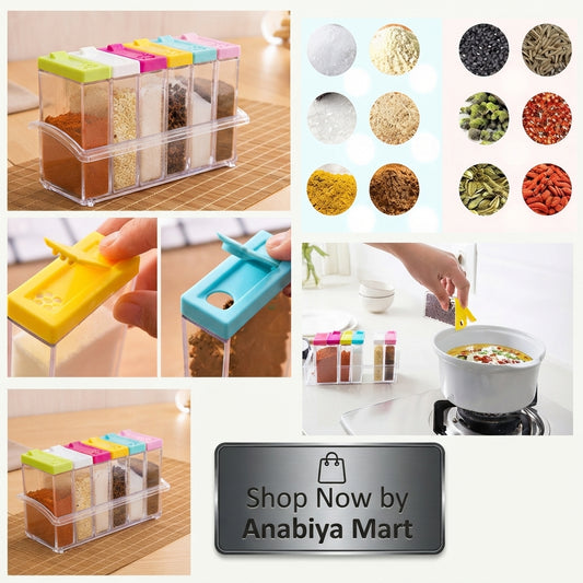 Product Name: Chef's Choice 6-Grid Multi-Spice Seasoning Jar Set