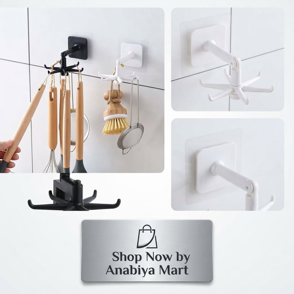 Product Name: SpaceSaver 360° Rotatable Multi-Function Wall Hook