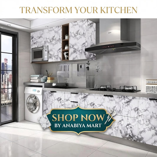 White Marble Waterproof Wallpaper / Countertop Contact Paper
