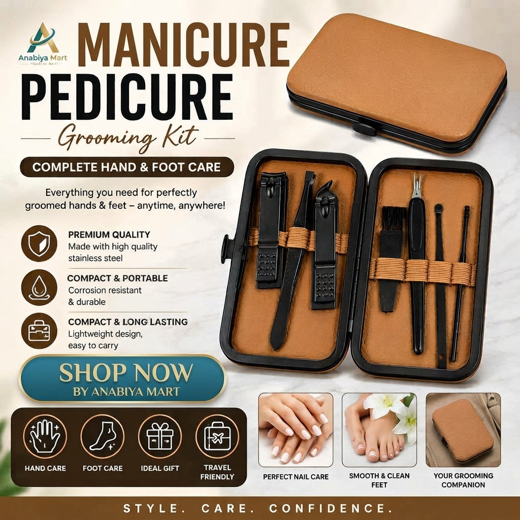 7 Pieces Manicure Pedicure Grooming Kit