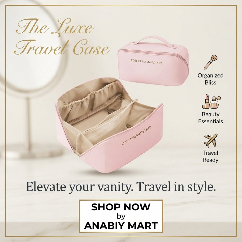 The Rose Petal Maven Case: Luxe Blossom Travel Organizer